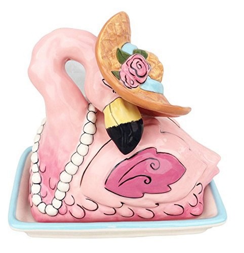 Blue sky ceramic flamingo - blue,