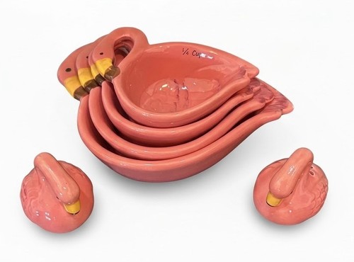 Ceramic pink flamingo - ceramic,