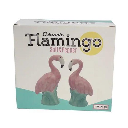 Pink flamingo salt pepper - salt,